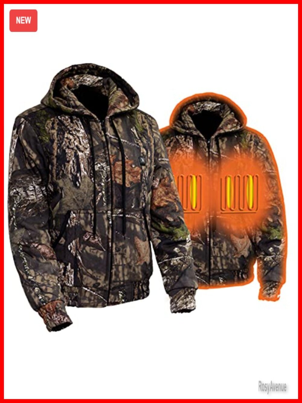Women's Camo Heated Hoodie Cotton Thermal 7.4V Battery Kit